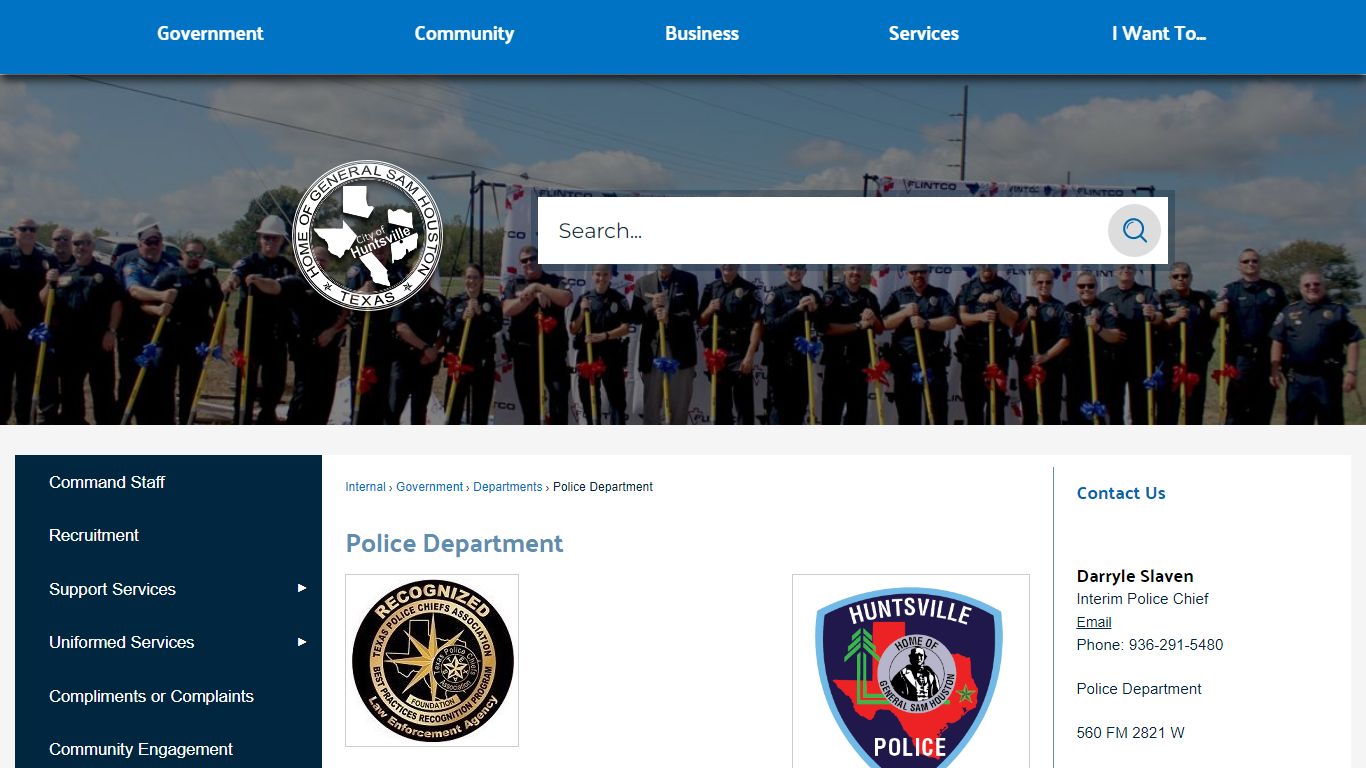 Police Department | Huntsville, TX - Official Website